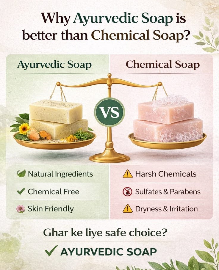हर्बल साबुन और केमिकल साबुन में अंतर: आपकी त्वचा के लिए कौन सा बेहतर है?